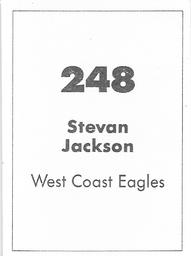 1990 Select AFL Stickers #248 Stevan Jackson Back
